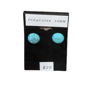 Turquoise 10mm earrings