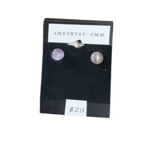 Amethyst 6mm earrings