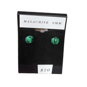 Malachite 6mm earrings