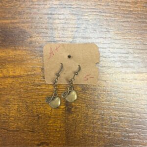 Gold apple earrings